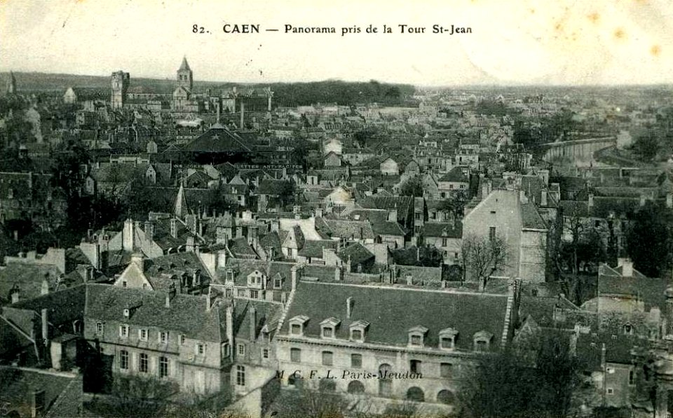 Caen vue saintjean port cpa