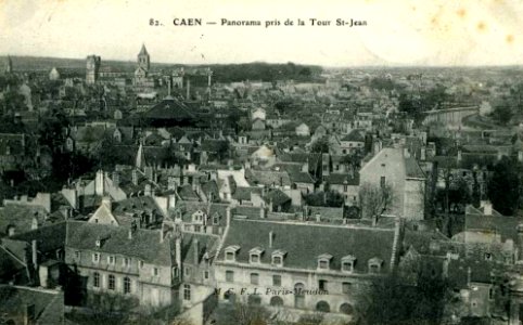 Caen vue saintjean port cpa