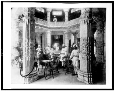 Café in the rotunda of the Pavilion of India, with waiters and patrons, Paris Exposition, 1889 LCCN92520789 photo