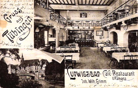 Café-Restaurant Ludwigsbad (AK Gebr. Metz 1908 TPk187A)