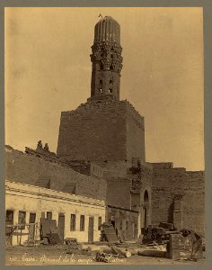 Caire. Minaret de la mosquée El-Hakem - Bonfils. LCCN2004668059