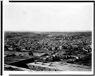 Cairo. General view, with pyramids in distance LCCN92500743