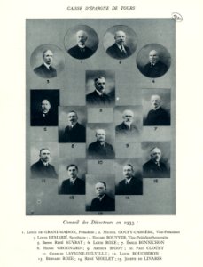 CAISSE D'EPARGNE DE TOURS - Conseil des Directeurs en 1933
