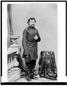Caleb H. Carlton full-length portrait, standing, facing slightly right, in 1861 LCCN92512304