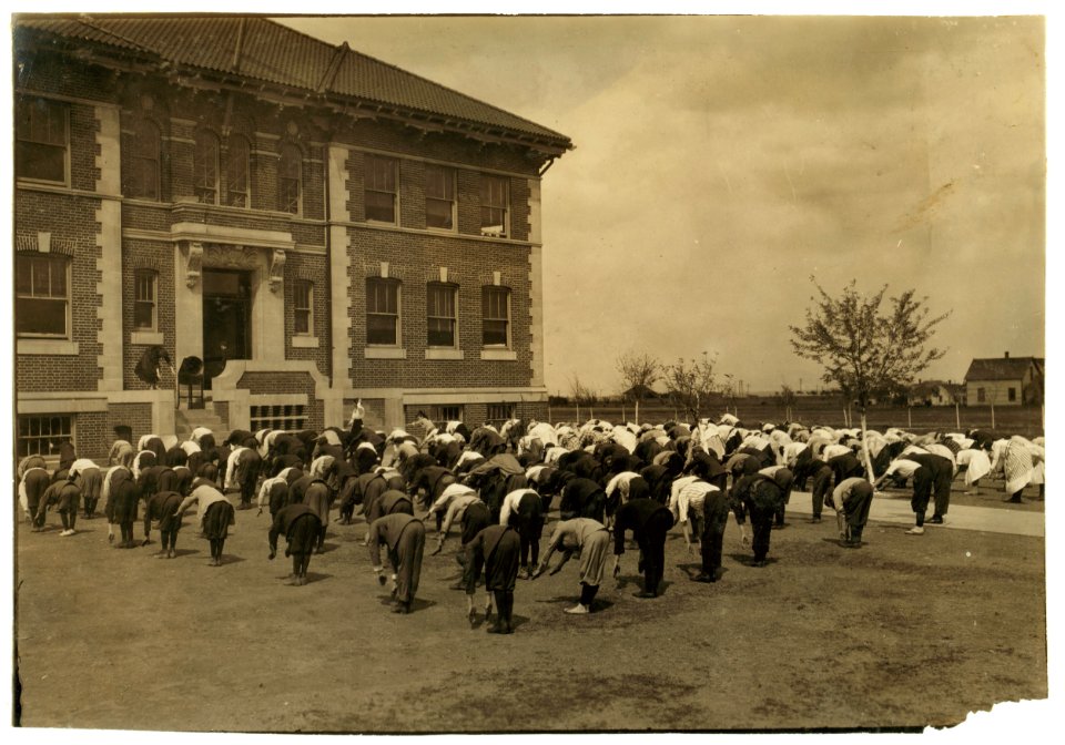 Calesthenics (i.e., calisthenics) Every day, every school in Lawton has 15 minutes of this out-door work. LOC nclc.00670
