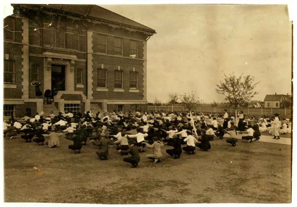 Calesthenics (i.e., calisthenics) Every day, every school in Lawton has 15 minutes of this out-door work. LOC nclc.00672