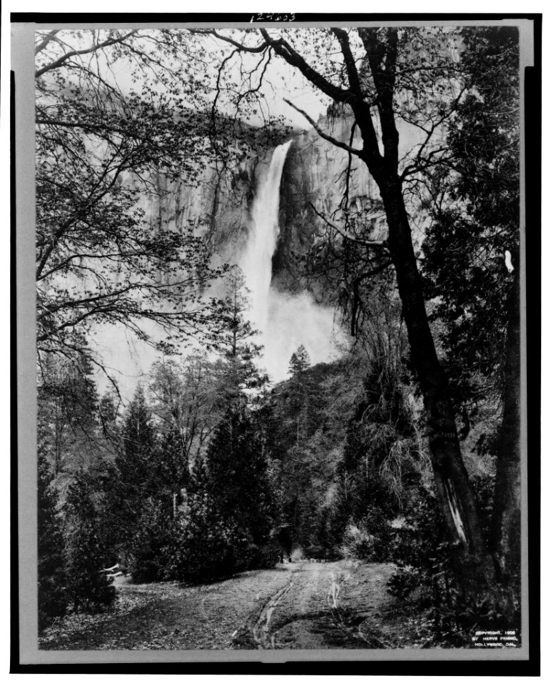 California, Yosemite Valley, Bridal Veil Falls, Wawona Trail LCCN00649831