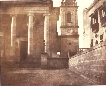 Calvert Jones, St. Paul's Cathedral, Valetta, Malta, with Bell Tower, 1846 photo