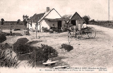 Camargue Cabane de gardian début XXe s