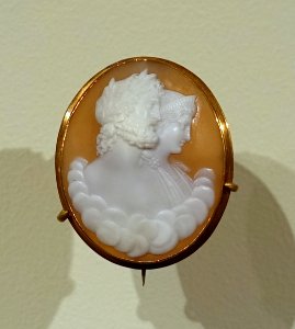 Cameo brooch, probably Italy, early 1800s, shell, gold - Peabody Essex Museum - DSC07631 photo