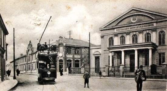 Camborne Centenary Wesleyan Chapel - tramcar 1