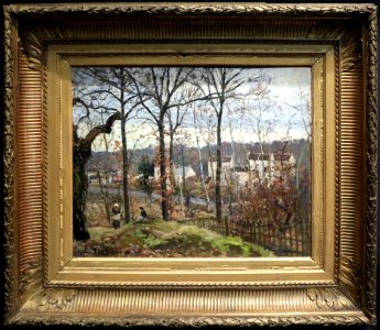 Camille pissarro, paesaggio invernale a louveciennes, 1870 ca