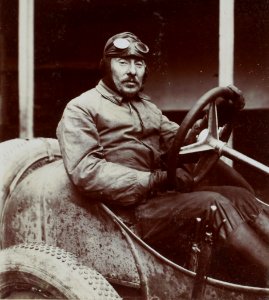 Camille Jenatzy au GP de France 1908, sur Mors