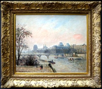 Camille pissarro, la senna e il louvre, 1903