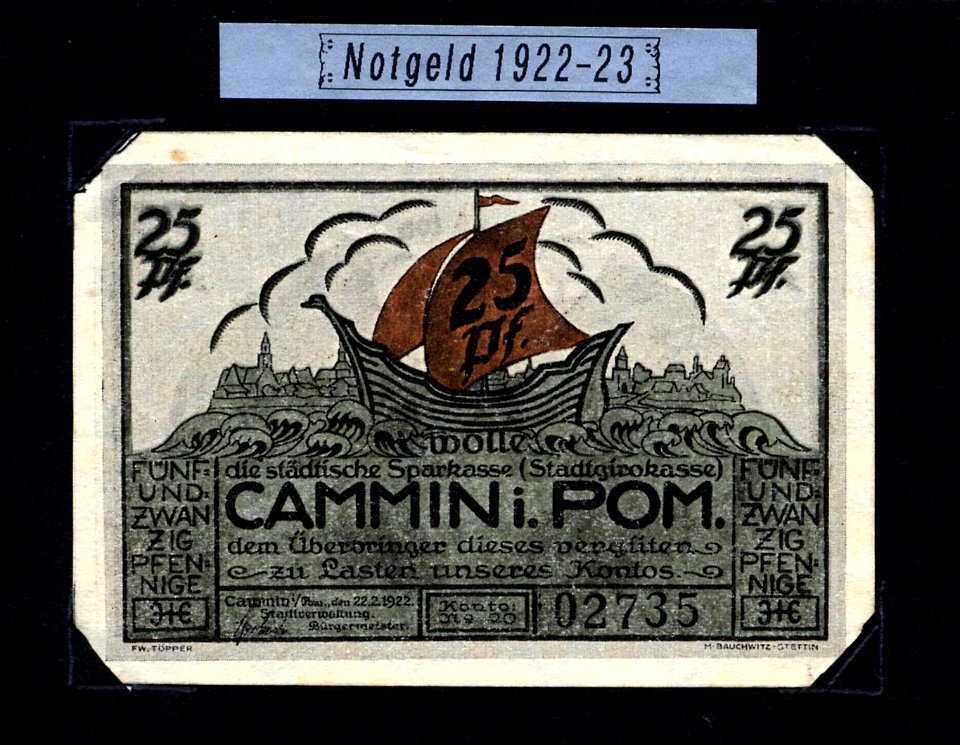 Cammin in Pommern - Notgeld 25 Pf