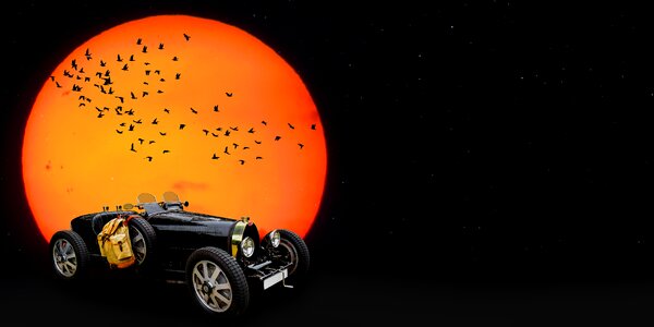 Bugatti old car banner