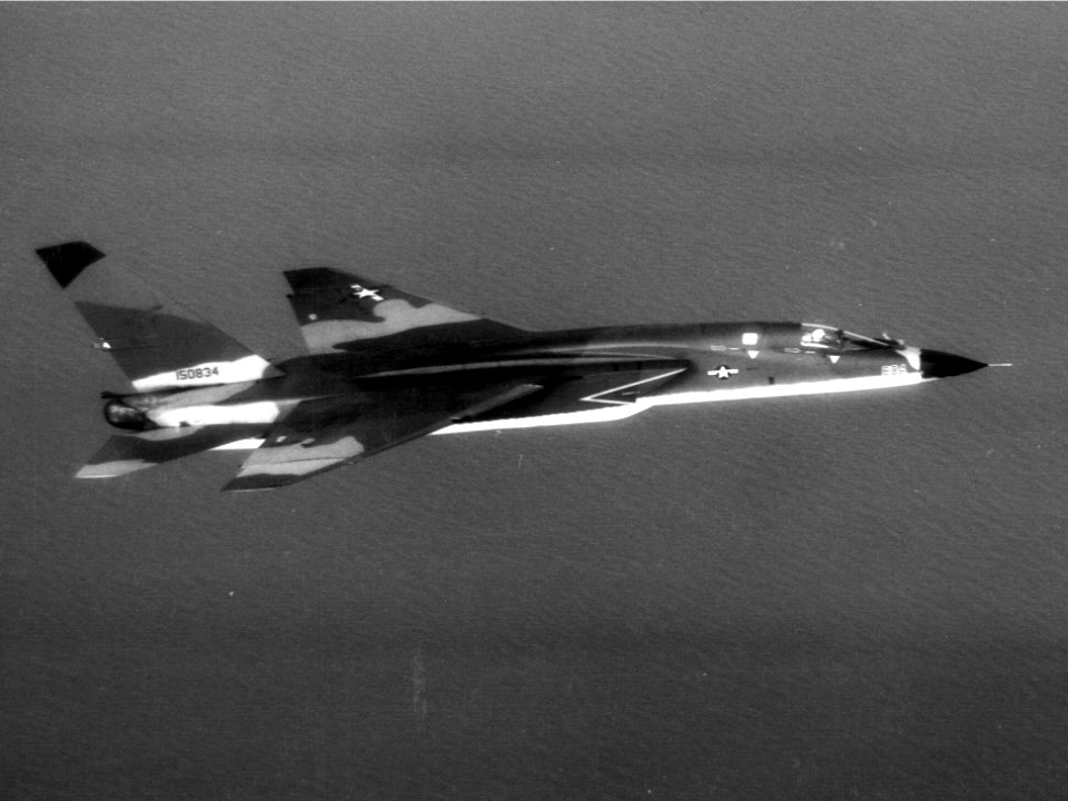 Camouflaged RA-5C of RVAH-13 over Tonkin Gulf 1966