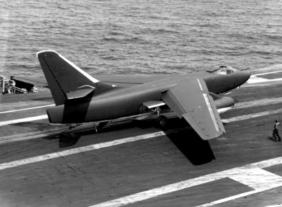 Camouflaged KA-3B on USS Kitty Hawk (CVA-63) c1965
