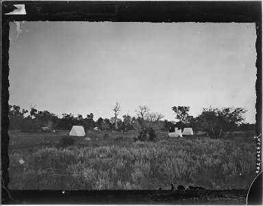 Camp at Grotto Spring, Converse County, Wyoming - NARA - 516871