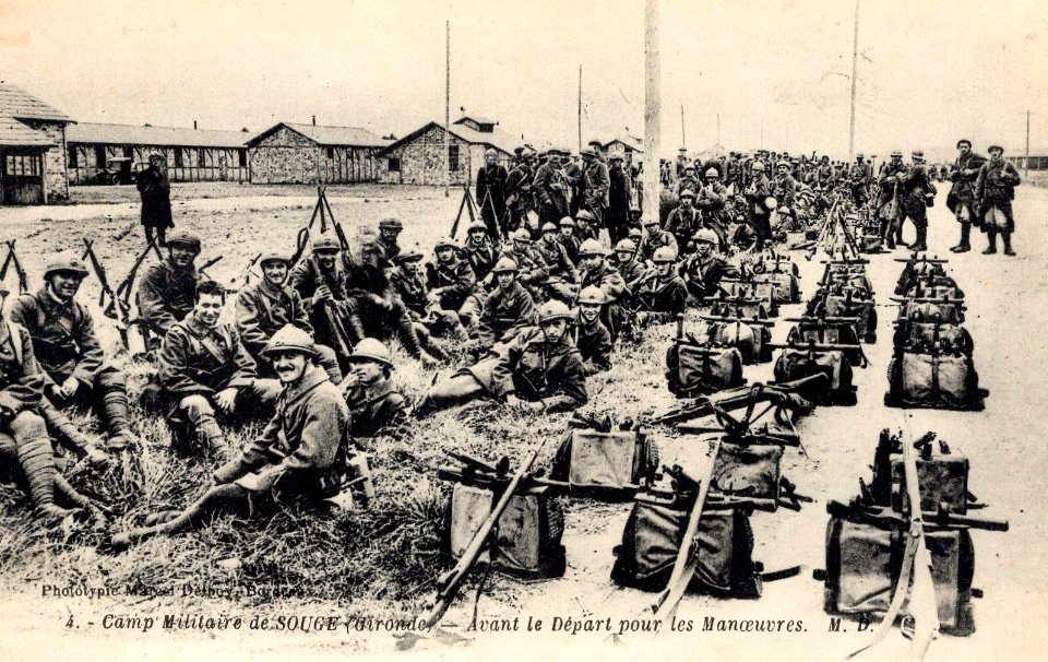 Camp de Souge - Avant départ pour manoeuvres