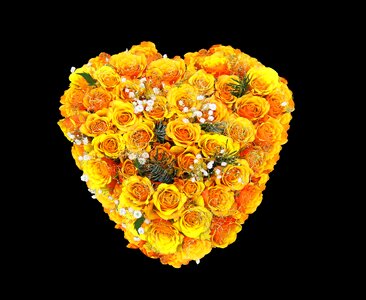 Heart yellow bouquet