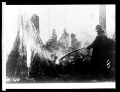 Camp fire at a cantonement LCCN2016826233