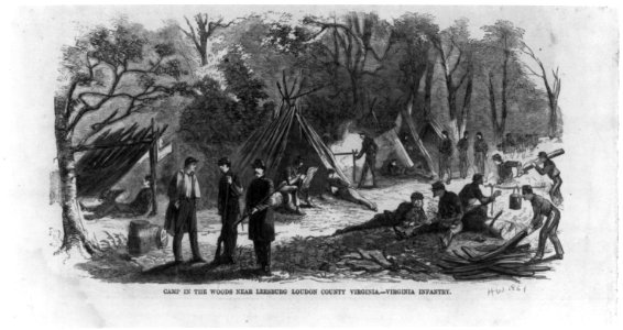 Camp in the Woods near Leesburg, Loudon (sic) County, Virginia - Virginia Infantry LCCN2004682123