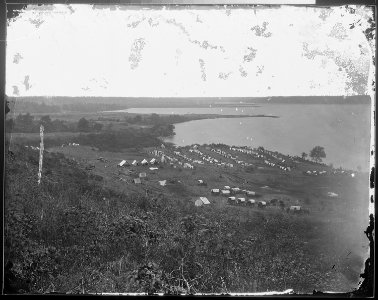 Camp of 15th. N.Y. Engineers and 1st Mass. Heavy Artillery. Belle Plain, May, 1864. - NARA - 524933