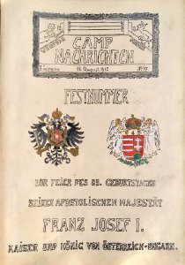 Camp Nachrichten, Fort Verdala (Austro-Hungarian POWs in Malta)