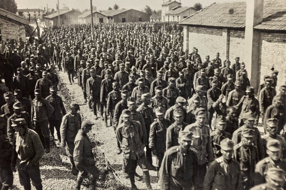 Camp of Austrian prisoners in Bagnaria Arsa 1916
