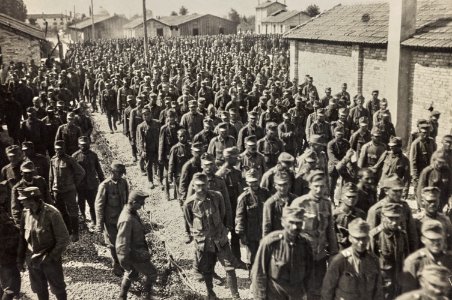 Camp of Austrian prisoners in Bagnaria Arsa 1916