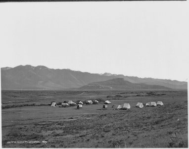 Camp near the head of Cache Valley, Cache County, Utah - NARA - 516656 photo