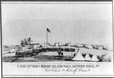 Camp of 11th Regiment of Rhode Island Volunteers, Miners Hill, Va. Col. Edwin Metcalf commanding LCCN2006681353