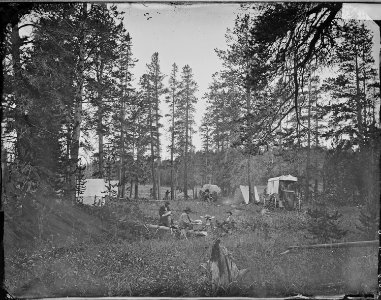 Camp of the Survey, among the foothills of the Uinta Mountains, Summit County, Utah. - NARA - 516921