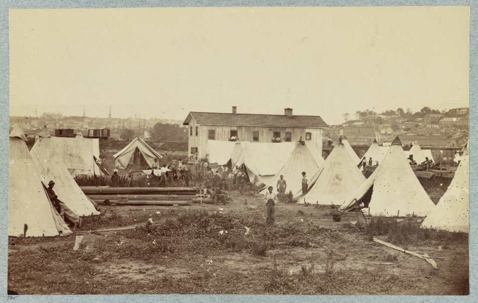 Camp of U.S. Military R.R. Construction Corp near Manchester, Va., April, 1865 LCCN2012648020