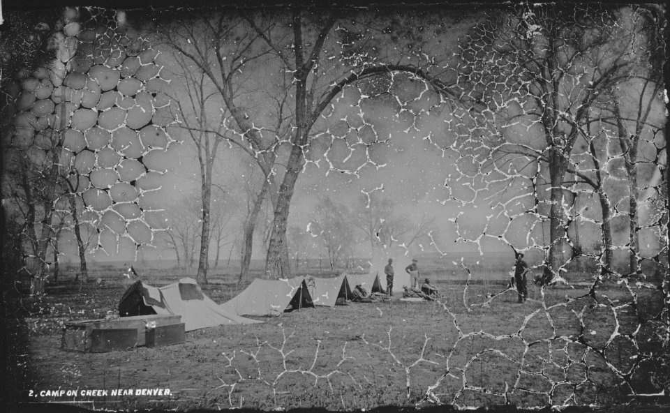 Camp on Clear Creek, near Denver. Denver County, Colorado - NARA - 516968 photo