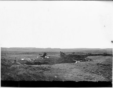 Camp on the Box Elder near the North Platte River. Converse County, Wyoming. - NARA - 516879