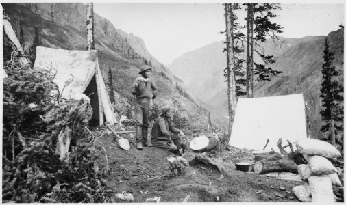 Camp of the miners of the North Star and Mountaineer lodes. San Juan County, Colorado., 1875 - NARA - 517164