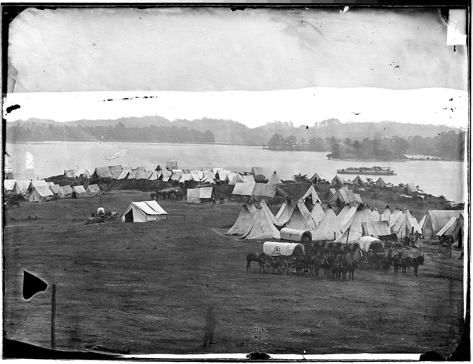Camp on the James River - NARA - 525058