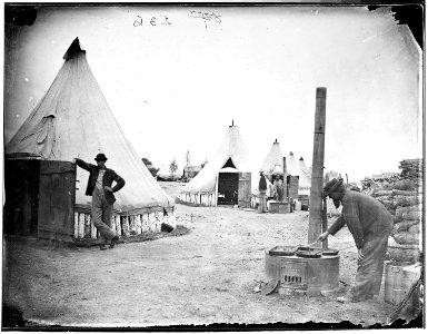 Camp Scene. Cooks at work. (4166791060)