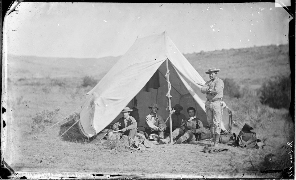 Camp study of 1872 expedition. Logan, Carrington, Negley - NARA - 517102