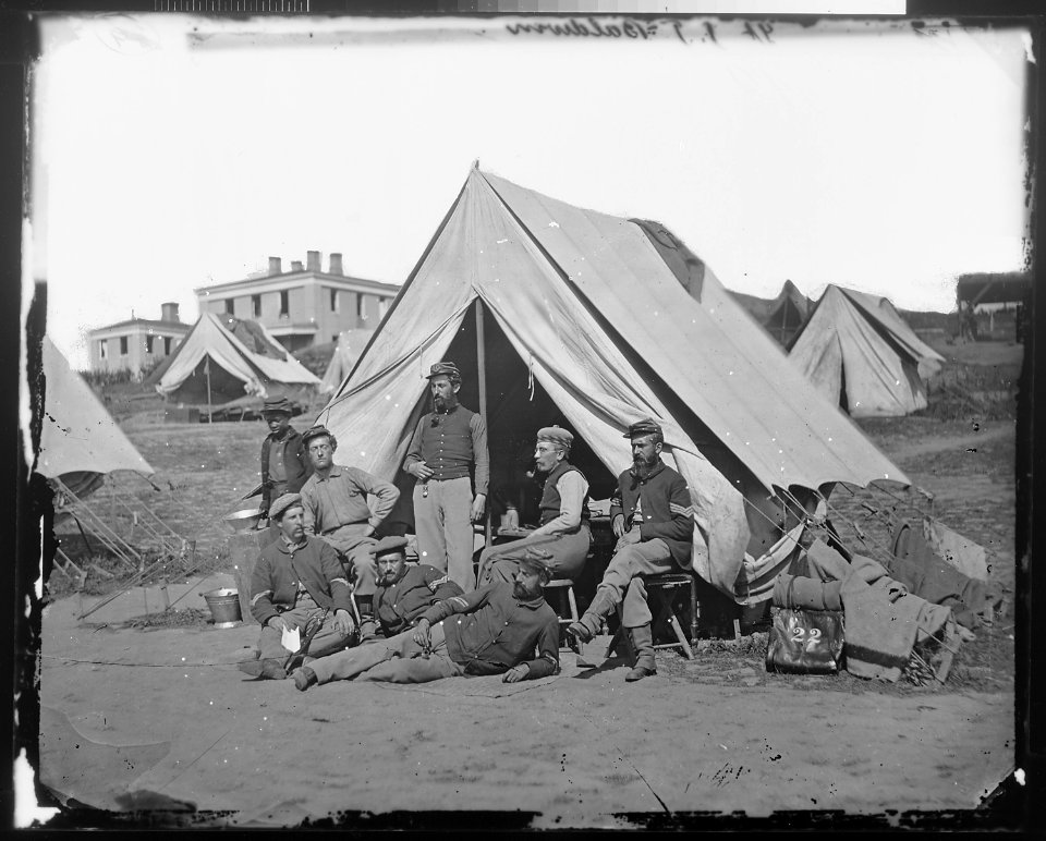 Camp Scene, (22nd New York Volunteers, Lieutenant J.T. Baldwin) (3996095258)