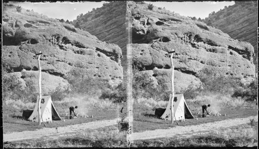 Camp view, under the rocks of Echo. Summit County, Utah - NARA - 517327