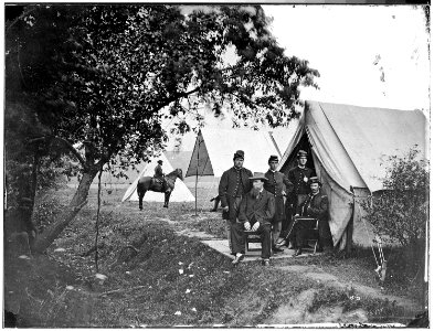 Camp scene. Group of Officers - NARA - 524626 photo
