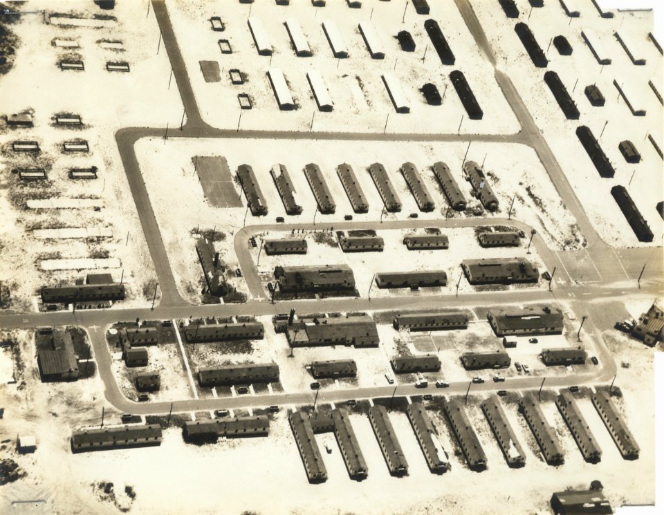 Camp Wellfleet aerial with some buildings