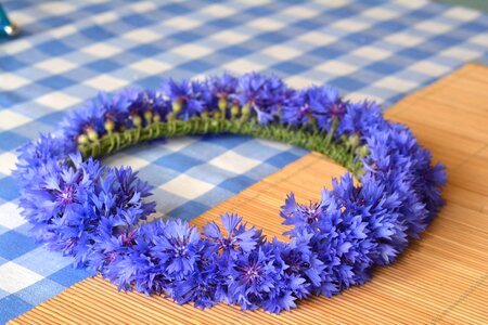 Bluebottle fabricated flowers wildflowers