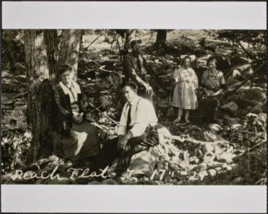 Camping at Peach Tree Flat with Charles R. Drake, Mendocino County, California, July 17, 1921