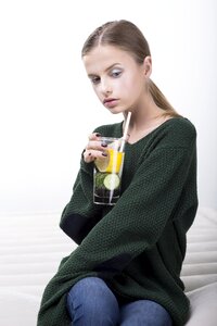 Man background girl