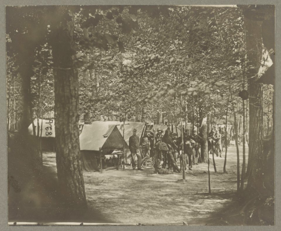 Camps of companies C & D. 1st Mass. Cavalry, in front of Petersburg, Va. Aug. 1864 LCCN2012649033