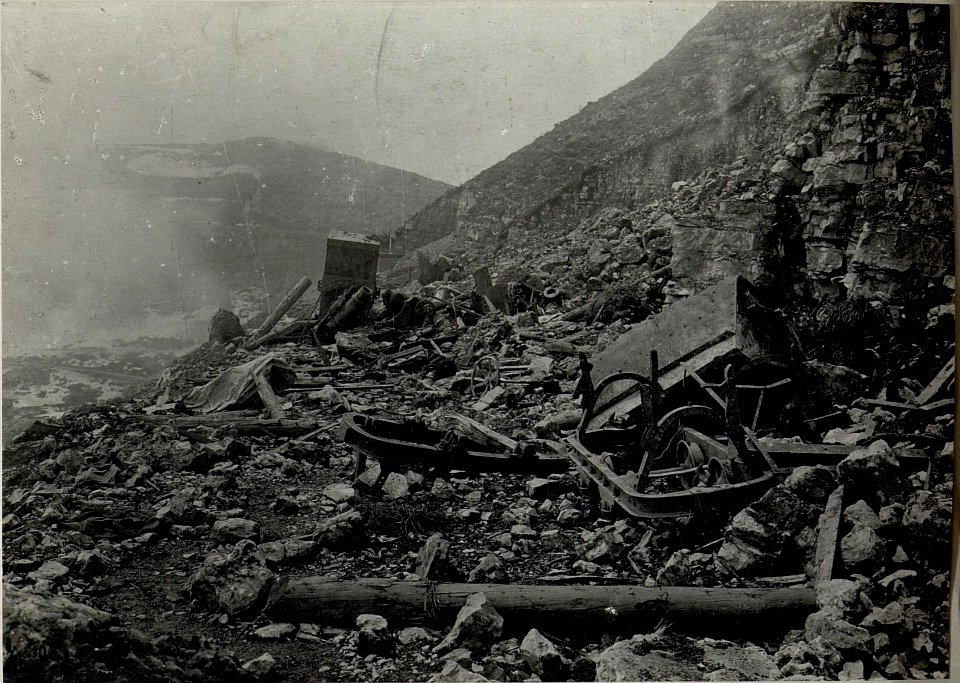 Campomoglon. Zerschossene italienische Krupp Mörser Batterie. (BildID 15639690)